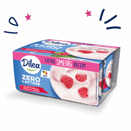 Lactosevrij yoghurt met frambozensmaak